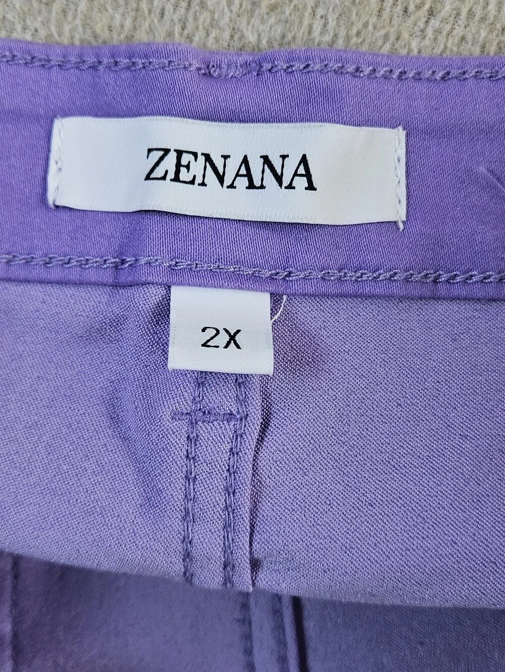 Zenana Purple High Waisted Stretch Denim Shorts Women's Plus Size 2X